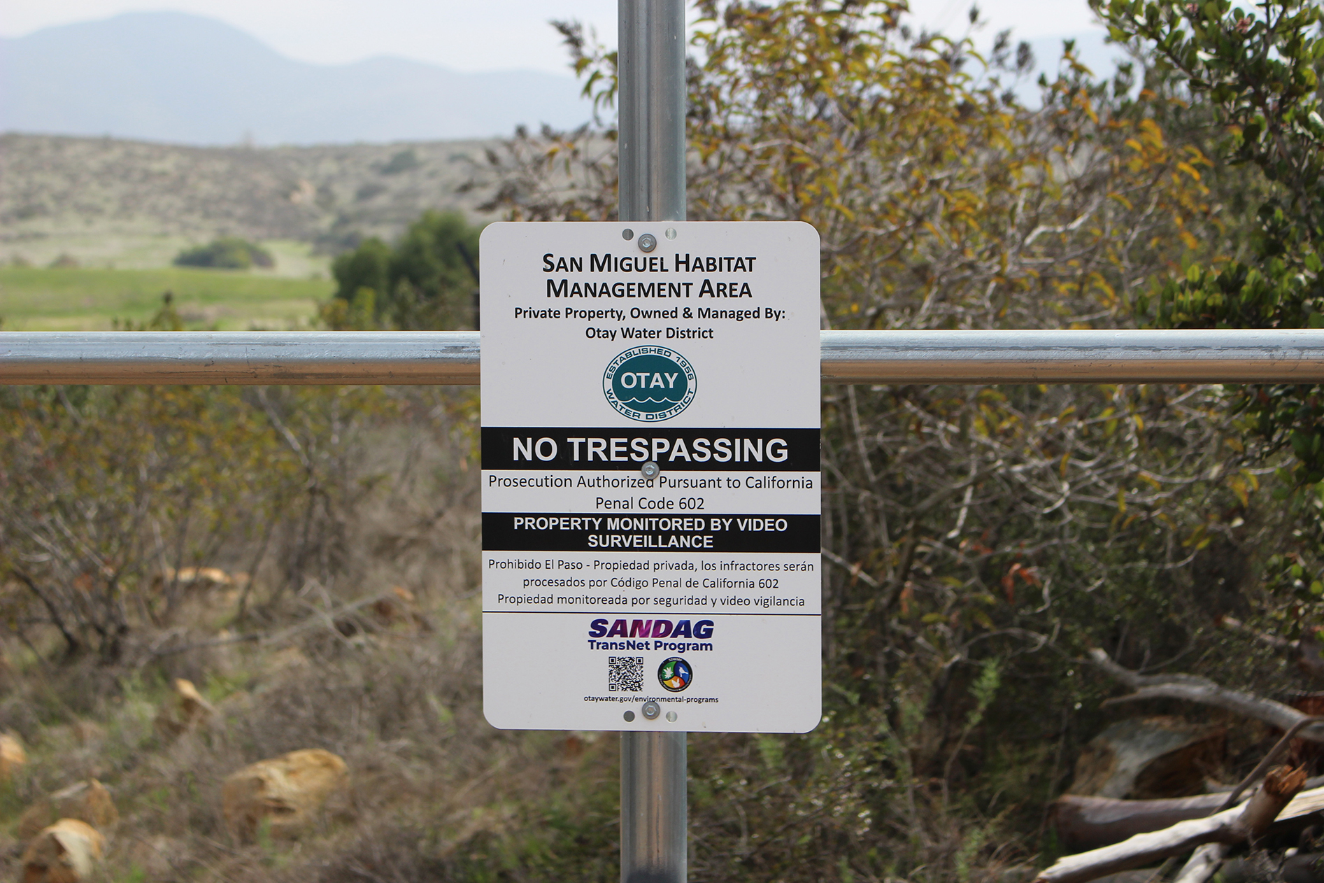No trespassing sign