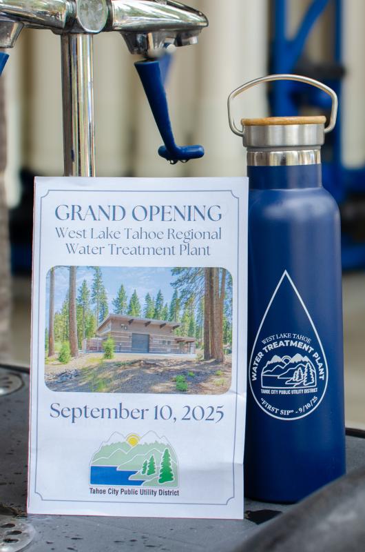 TCPUD Water Treatment Plant Grand Opening Water Bottle